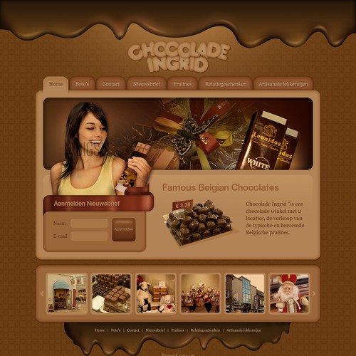 Chocolate store webdesign