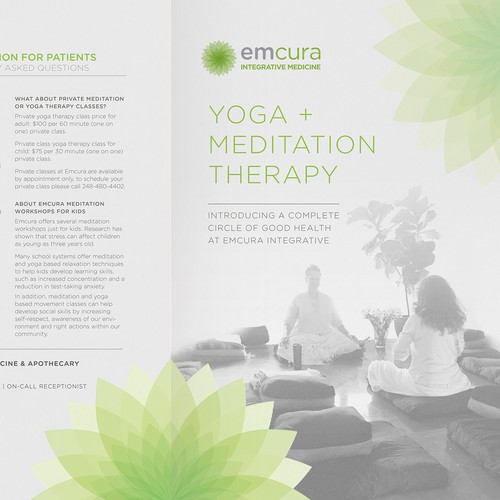 Yoga and meditation flyer