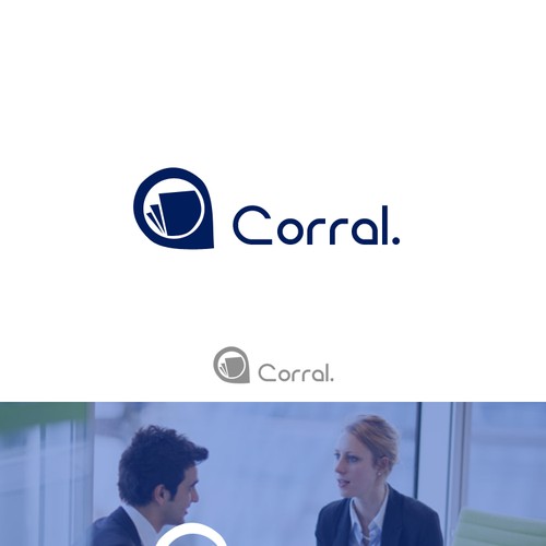 Design a simple, clean tech logo for Corral