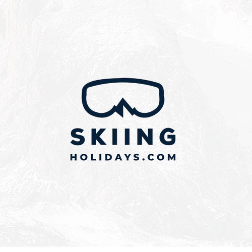 Minimal yet conceptual design for 'Skiing Holidays'