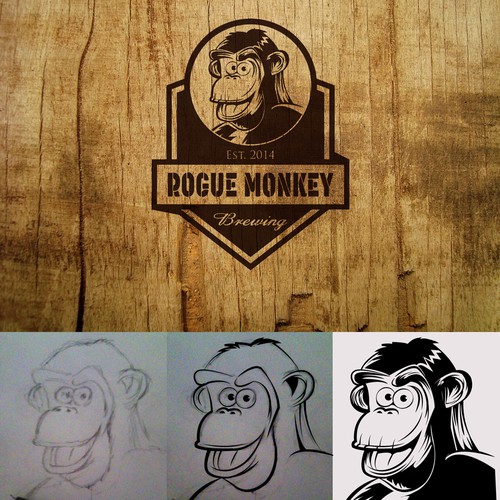Create an in your face, independent Rogue Monkey logo for our Brewpub
