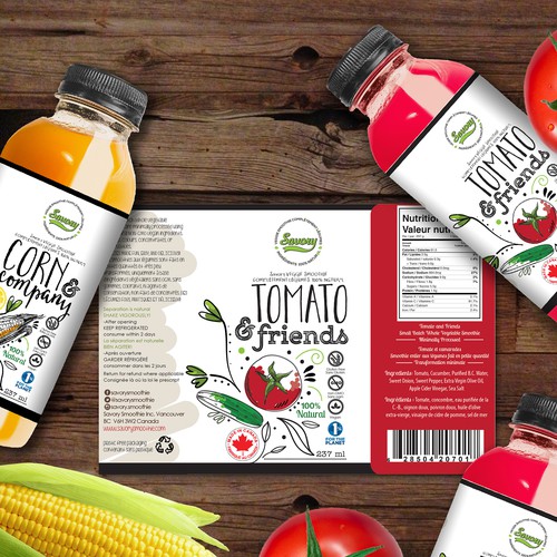 vegies juice label design