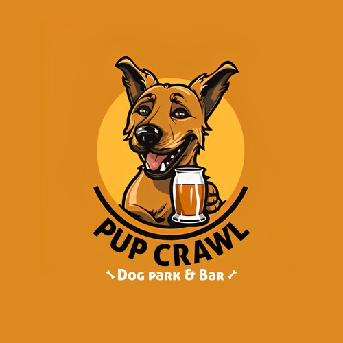 Pup Crawl Dog Park & Bar Logo Design