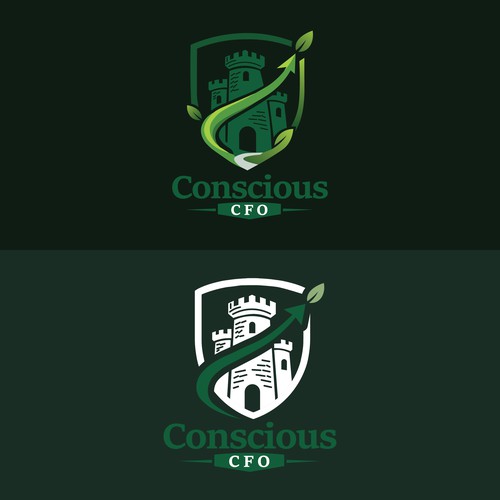 Eco Growth Shield Logo for Conscious CFO