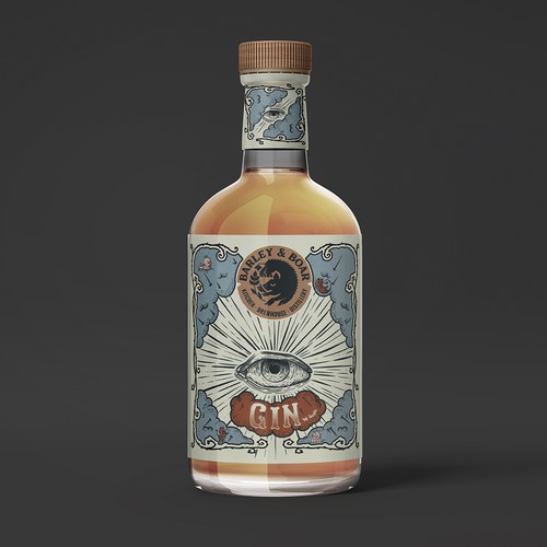 Gin label for restaurant