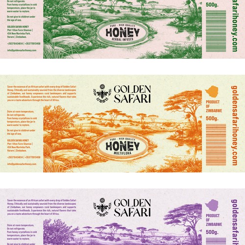 Honey logo and label design