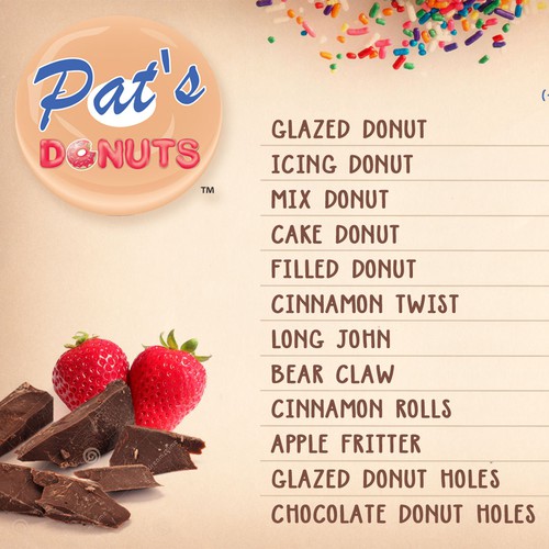 Pat's Donuts - Menu