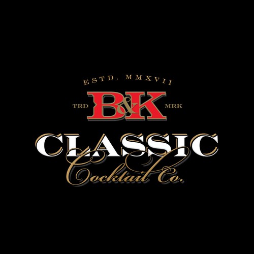 Logo concept for B&K Classic Cocktail Co.