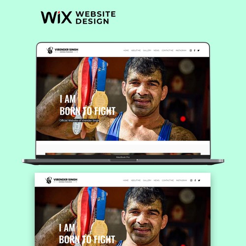 Wix Website For International Wrestler 