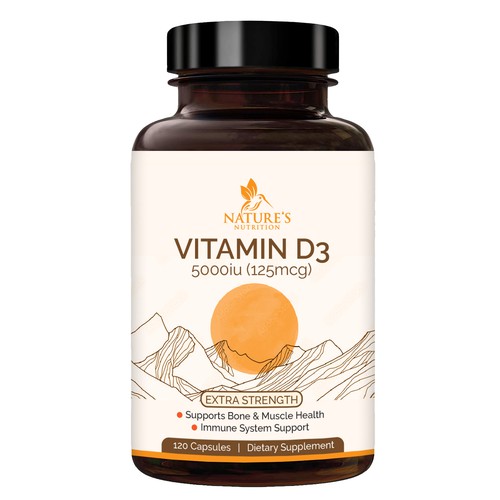 Creative Vitamin supplement  Label Design for Nature Nutrition