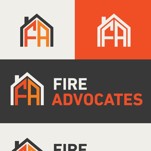 Lettermark logo for a fire safety company