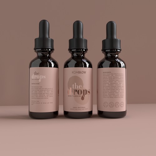 Simple, Classy, Minimalistic Label for Tanning Drops