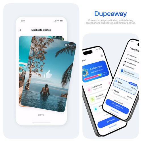 Design a minimal app that makes deleting photos feel satisfying