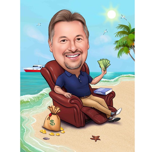 Caricature of Armchair Real Estate Millionaire