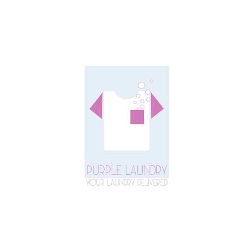 Art Deco whimsical laundry logo