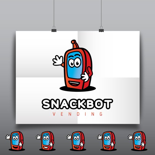 logo for SnackBot - vending machines company v4