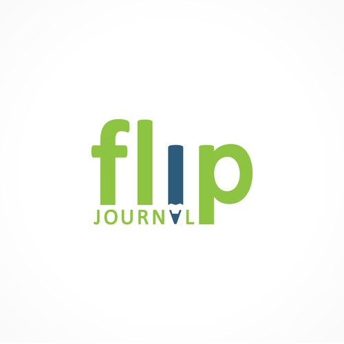 A great logo for "Flip Journal" - to be published.