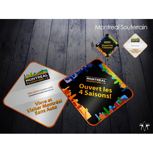 Create a Colourful Business Card (with an Advanced Draft) - for "Montreal Souterrain"