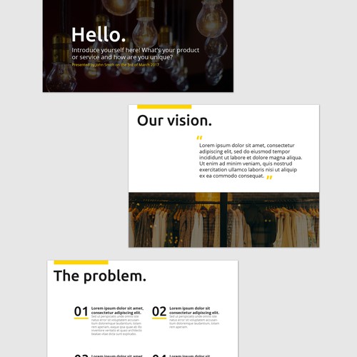 Bold Presentation Template for Startups