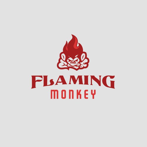 Flaming Monkey Logo Design