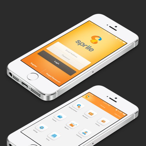 Mobile application UI design
