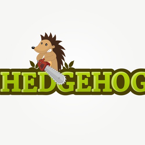 Create a interesting hedgehog logo for a gardening business