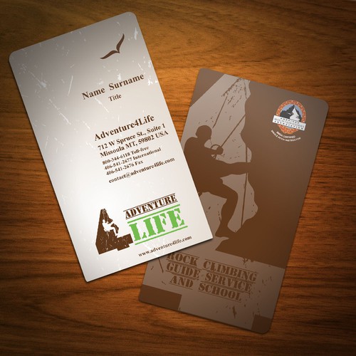 logo and business card for Adventure4Life