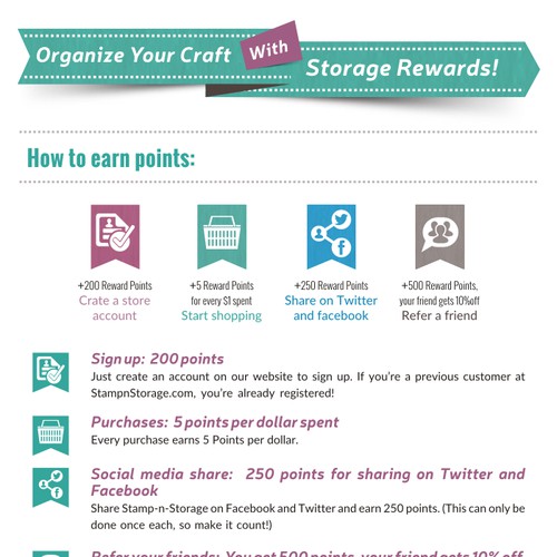 Craft Storage Rewards Landing Page!