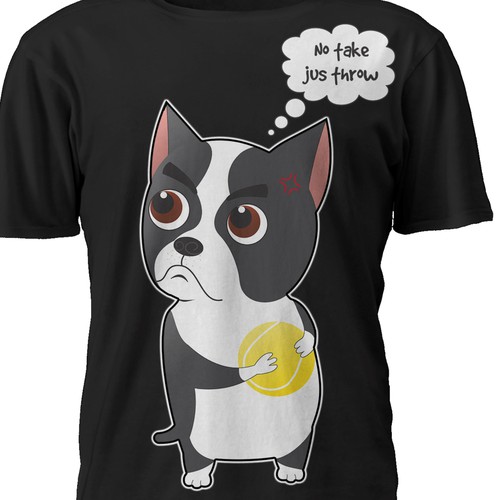 T shirt design for a boston terrier