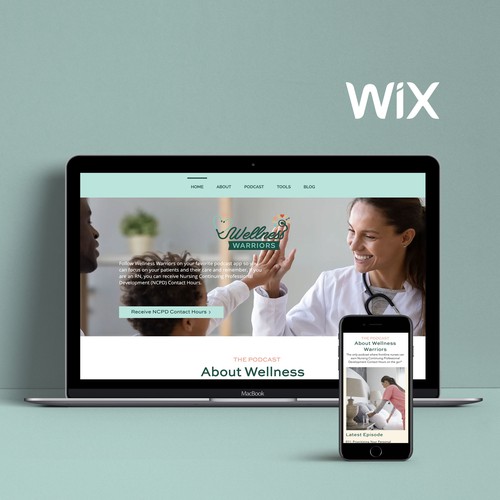 Wix website for Wellness Warriors