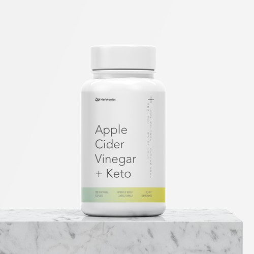 Minimalist label for food supplement brand