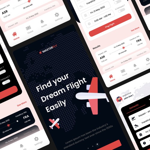MasterFly - Mobile Application Design