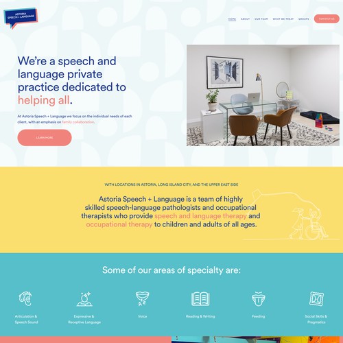 Squarespace Website for Speech Therapy Practice in NYC