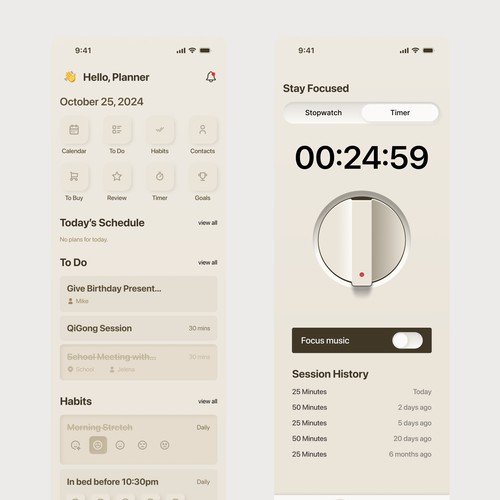 Neumorphic Planner App