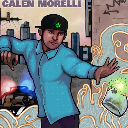 Vintage MAGIC POSTER- Magician tries to sell weed to cops