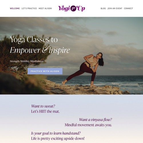 Squarespace Website Design | Yogi Go Up