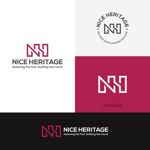Line Letter NH Logo
