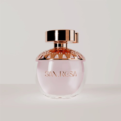 Perfume bottle design and 3d render