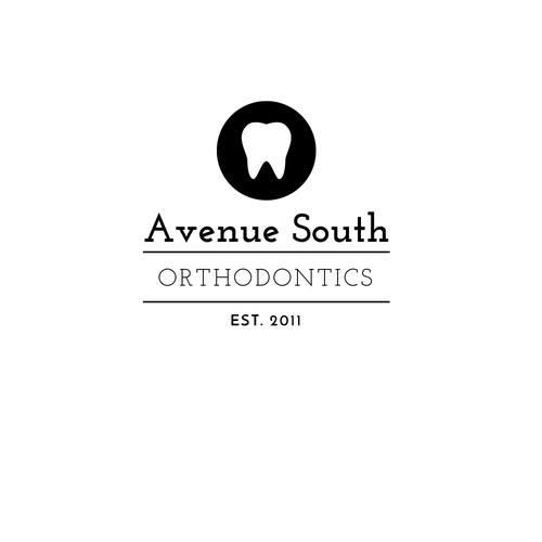 Hipster, trendy logo for boutique orthodontics office