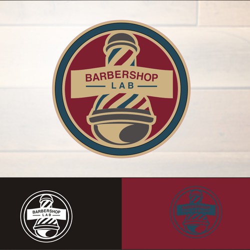 Vintage Logo Concept for Barbershop Lab