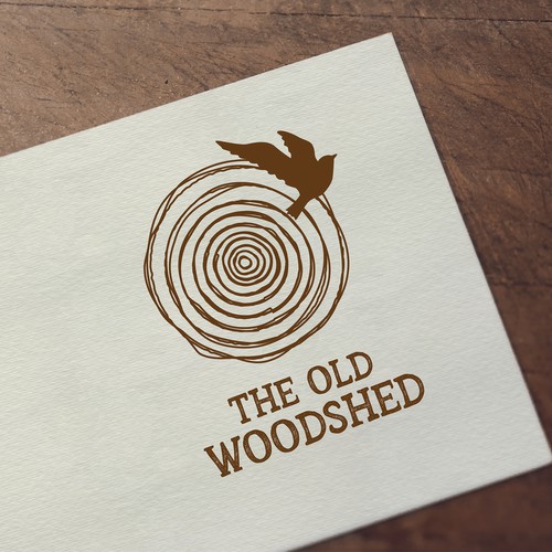 Modern and friendly logo for The Old Woodshed