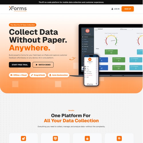 XForms SaaS Homepage Redesign