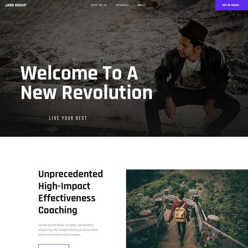 Website for coaching mentor