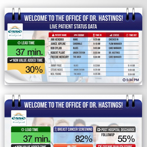 Designing a Digital Sign Template for Esse Health's new Digital Signage Project