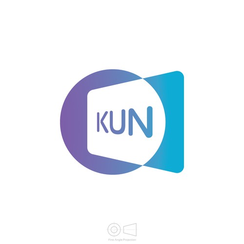 Simple and Slim Logo Design for KUN Electronic