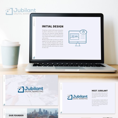 Professional and modern presentation template for a Marketing Agency