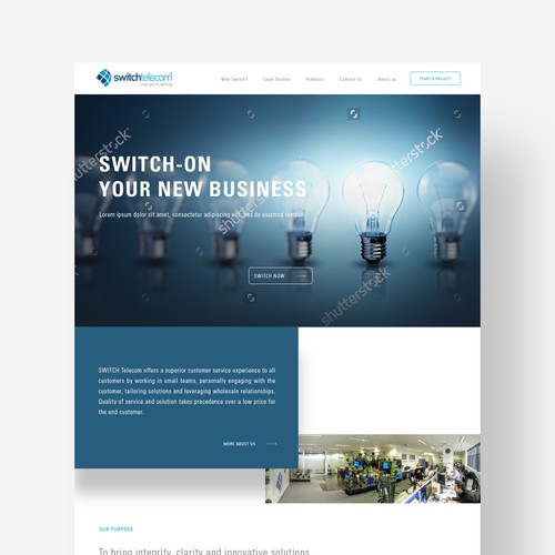 Web concept for telecommunications business