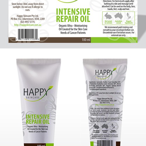 Give Happy Skincare a new look and see your designs worldwide