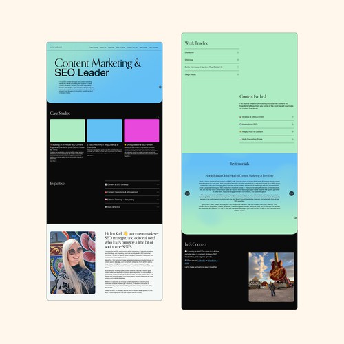 Content Marketer Squarespace Website