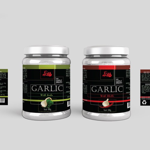 Fresh breath garlic jar labels
